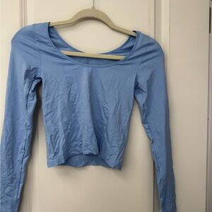 Aritzia Sky Blue Long Sleeve Blouse